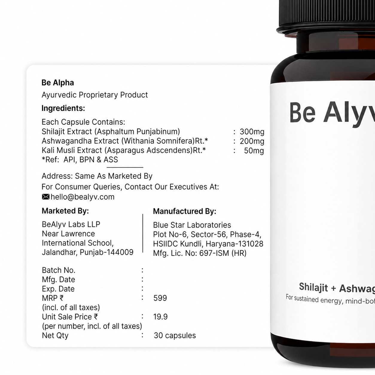 BE ALPHA Trial Pack (30 Capsules)