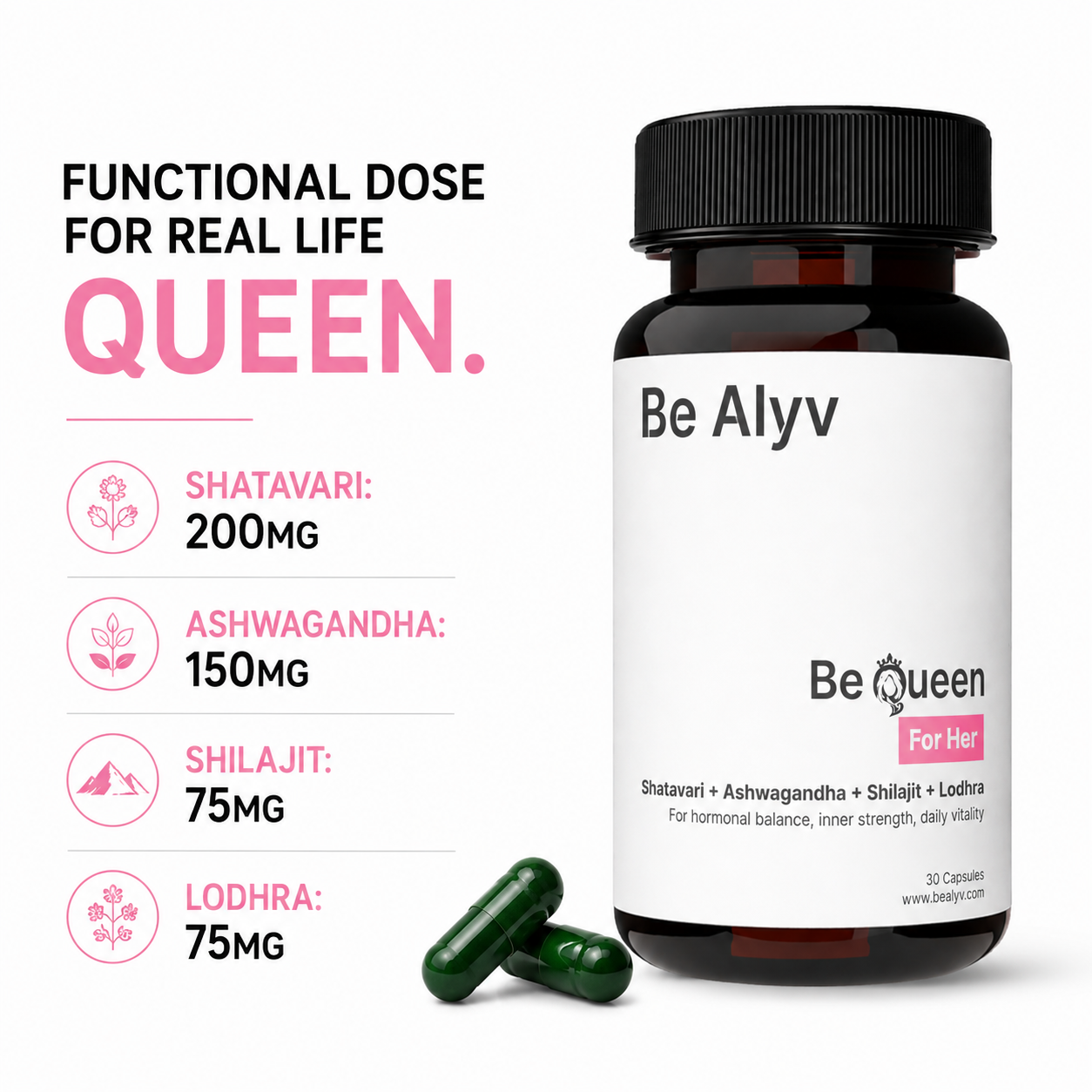 BE QUEEN Trial Pack (30 Capsules)
